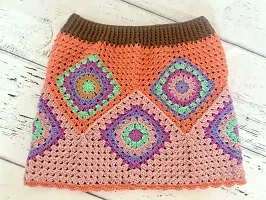 Elegant Multicoloured Knitted Woven Design Skirts For Women-thumb3