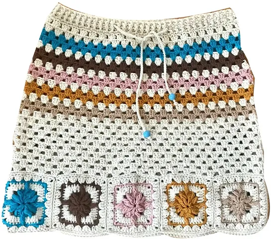 Elegant Knitted Woven Design Skirts For Women