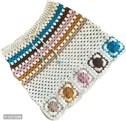 Elegant Multicoloured Knitted Woven Design Skirts For Women-thumb3