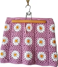 Elegant Multicoloured Knitted Woven Design Skirts For Women-thumb1