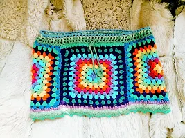 Elegant Multicoloured Knitted Woven Design Skirts For Women-thumb2