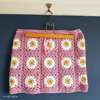 Elegant Multicoloured Knitted Woven Design Skirts For Women-thumb5