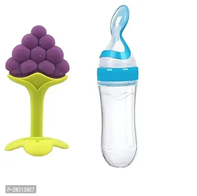My newBorn Baby Teether And Spoon Bottle Pack Of 2