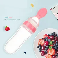 My NewBorn Baby Silicon Spoon Bottle And Stain Less Steel Milk Feeding Bottle Pack Of 2-thumb2