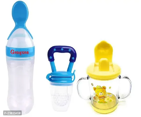My NewBorn Baby Spoon Bottle And Fruit Nibbler And Baby Sipper 240Ml