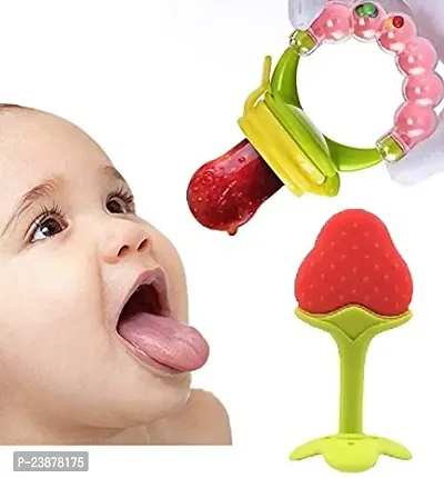 My NewBorn Baby Rattle Nibbler And Fruit Shape Teether pack Of 2