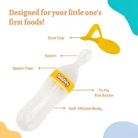 My NewBorn baby Spoon Bottle And Fruit nibbler And Fruit Shape Teether And Silicone Finger Brush With Case Pack Of 4-thumb3