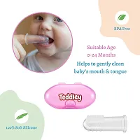 My NewBorn baby Spoon Bottle And Fruit nibbler And Fruit Shape Teether And Silicone Finger Brush With Case Pack Of 4-thumb2