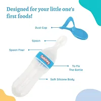 My NewBorn Baby Spoon Bottle And Fruit Nibbler And Fruit Shape Teether And Silicone Finger Brush pack Of 4-thumb4