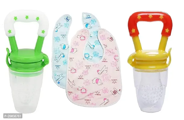 My NewBorn Baby Fruit Nibbler And Baby Bib Pack Of 4