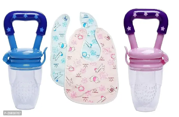 My NewBorn Baby Fruit Nibbler And Baby Bib Pack Of 4