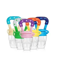 Combo of Silicone BPA Free Natural Organic Nipple Teethers and Fruit Nibbler Feeder for Newborn Baby Boy - Baby Girl, Infant, Babies-thumb3