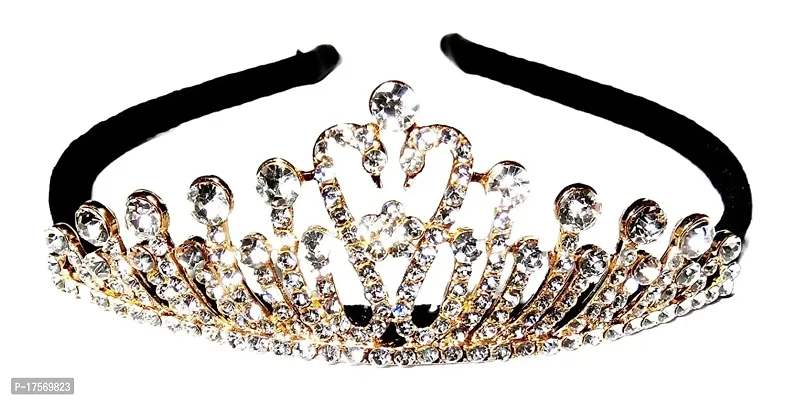 Soika? Crystal Rhinestone Princess Crown Tiara (Silver/Gold)-thumb2