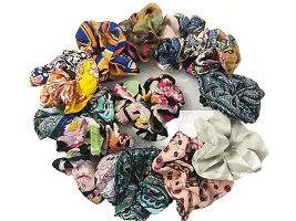 Soika? Ravishing Scrunchies | Skinny Scrunchies | Satin Scrunchies, Anti Hair Breakage, Ponytail Holder, Hair Ties For Girls  Women (Assorted Printed Scrunchies 12pc)-thumb2