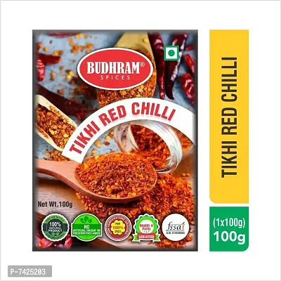 Budhram Spices Tikhi Red Chilli Powder | Teekhalal  (Pack of 2) (100g x 2Pc)-thumb0