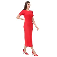 Women's Midi Length cotton Spandex Dresses-thumb2