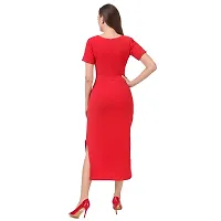 Women's Midi Length cotton Spandex Dresses-thumb3