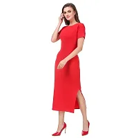 Women's Midi Length cotton Spandex Dresses-thumb1