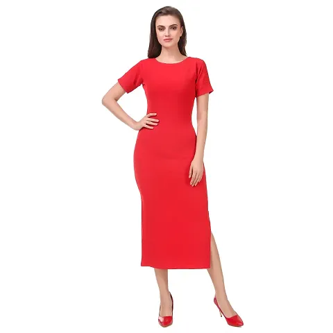 Women's Midi Length Spandex Dresses