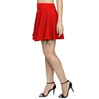 Women Flared Red Skirt-thumb2