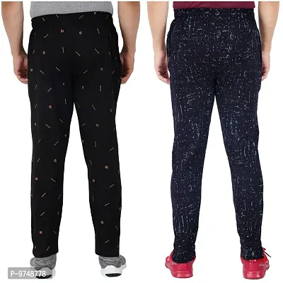 Men's Regular Fit Printed Track Pants (Pack of 2) (GG_Pant_P6_Black_P4_Navy-XL)-thumb3