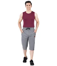 FEEL TRACK Men's Regular Fit Three Fourth Capri (Pack of 1) (GG_909_3/4_Gray-XL)-thumb3