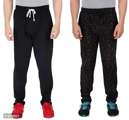 Men's Regular Fit Printed Track Pants (Pack of 2) (GG_Pant_404_Black_P3_BLACK-3XL)