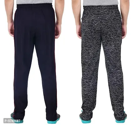 Men's Regular Fit Printed Track Pants (Pack of 2) (GG_Pant_404_Navy_P2_Black X-Large)-thumb2