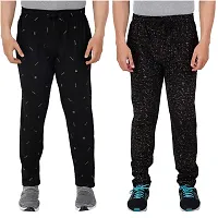 Men's Regular Fit Printed Track Pants (Pack of 2) (GG_Pant_P6_Black_P3_Black-L)-thumb1