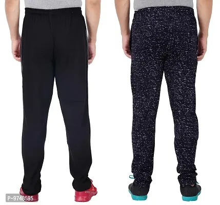 Men's Regular Fit Printed Track Pants (Pack of 2) (GG_Pant_404_Black_P3_Navy-S)-thumb2