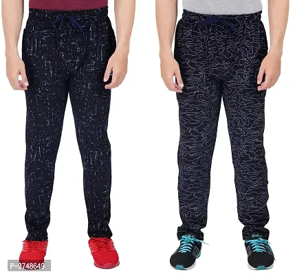 Men's Regular Fit Printed Track Pants (Pack of 2) (GG_Pant_P4_Navy_P2_Navy-XL)-thumb0