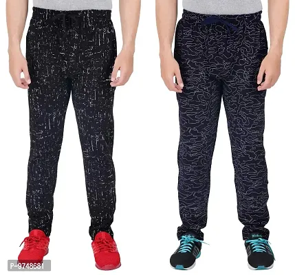 Men's Regular Fit Printed Track Pants (Pack of 2) (GG_Pant_P4_Black_P2_NAVY-2XL)-thumb0