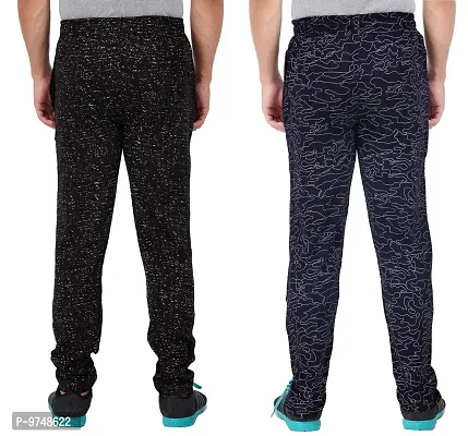 Men's Regular Fit Printed Track Pants (Pack of 2) (GG_Pant_P3_Black_P2_Navy-L)-thumb2