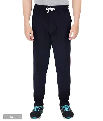 Men's Regular Fit Track Pants (Pack of 1) (G.G_101_Pant_Navy-L)