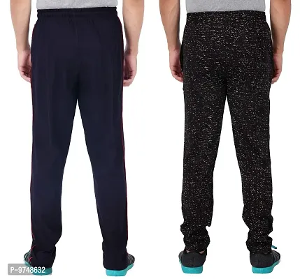 Men's Regular Fit Printed Track Pants (Pack of 2) (GG_Pant_404_Navy_P3_Black 3X Large)-thumb2