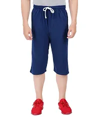 FEEL TRACK Men's Regular Fit Three Fourth Capri (Pack of 2) (GG_3/4_404_Blue_P2_NAVY-2XL)-thumb3