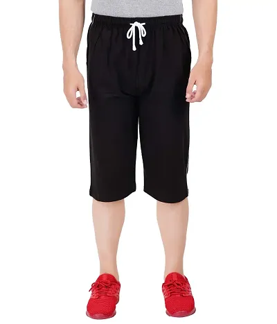 FEEL TRACK Men's Regular Fit Three Fourth Capri