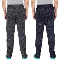 Men's Regular Fit Printed Track Pants (Pack of 2) (G.G_P2_Pant_Black_Navy Medium)-thumb1