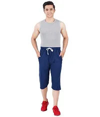 FEEL TRACK Men's Regular Fit Three Fourth Capri (Pack of 1) (GG_404_3/4_Blue-M)-thumb3