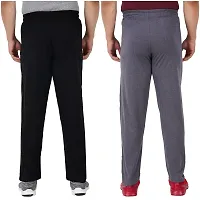 Men's Regular Fit Track Pants (Pack of 2) (GG_ 606_Pant-New_Black_Grey-XL)-thumb1