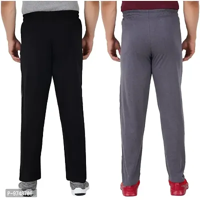 Men's Regular Fit Track Pants (Pack of 2) (GG_ 606_Pant-New_Black_Grey-XL)-thumb2