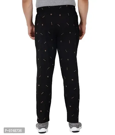 Men's Regular Fit Printed Track Pants (Pack of 1) (GG_ P6_Pant-New_Black-XL)-thumb2