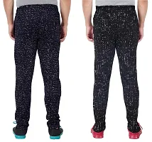 Men's Regular Fit Printed Track Pants (Pack of 2) (GG_Pant_P3_Navy_P4_BLACKK Medium)-thumb1