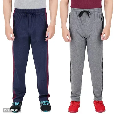 Men's Regular Fit Track Pants (Pack of 2) (G.G_909_Pant_Navy_A.Mill Small)