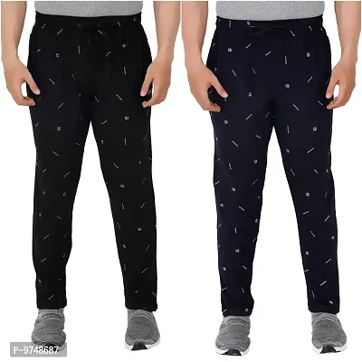 Men's Regular Fit Printed Track Pants (Pack of 2) (GG_ P6_Pant-New_Black_NAVY-3XL)-thumb0