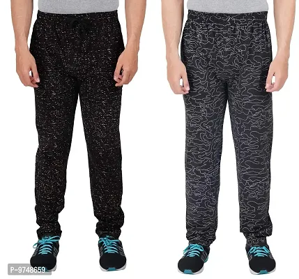 Men's Regular Fit Printed Track Pants (Pack of 2) (GG_Pant_P3_Black_P2_BLACK-3XL)-thumb0