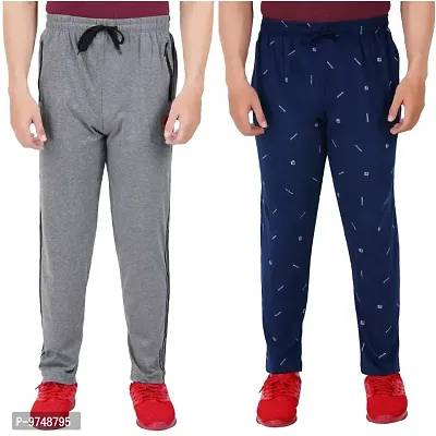 Men's Regular Fit Printed Track Pants (Pack of 2) (GG_Pant_909_Gray_P6_Blue-S)-thumb2