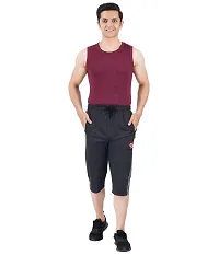 FEEL TRACK Men's Regular Fit Three Fourth Capri (Pack of 2) (GG_3/4_909_Black_P4_BLACK-3XL)-thumb4