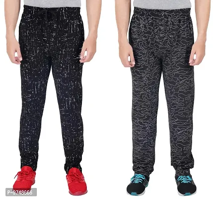 Men's Regular Fit Printed Track Pants (Pack of 2) (GG_Pant_P4_Black_P2_Black-S)-thumb0