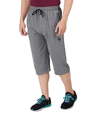 FEEL TRACK Men's Regular Fit Three Fourth Capri (Pack of 1) (GG_404_3/4_Gray-M)-thumb2